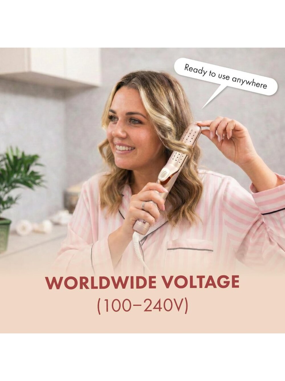 360° Airflow Styler, 2 in 1 Curling Wand & Hair Straightener, 5 Heat Temps - Picture 8 of 8